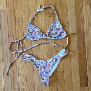 Frankie’s bikini - Katarina cheeky bottoms & Gabe Halter top - in Mariposa print
